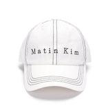 MATIN STITCH BALL CAP IN WHITE