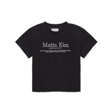 MATIN HERITAGE LOGO CROP TOP IN BLACK