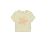 STARFISH GRAPHIC CROP TOP IN LIGHT YELLOW