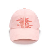 KEYWORD LETTERING BALL CAP IN SALMON