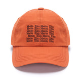 LETTERING BALL CAP IN ORANGE