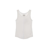 TEXTURE POINT SLEEVELESS TOP IN WHITE