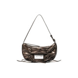 BOLSO REDONDO MEDIA CINTA FLUYENDO EN BRONCE