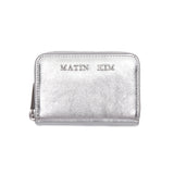 GLOSSY COMPACT WALLET IN SILVER