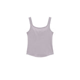 SQUARE NECK SLEEVELESS LOGO TOP IN LILAC