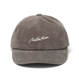 CURSIVE STAR EMBROIDERY BALL CAP IN DARK GREY