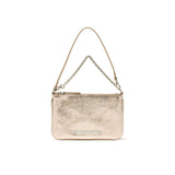 GLOSSY LEATHER MICRO BAG IN CHAMPAGNE