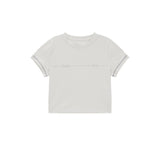 MATIN SMALL LINE LOGO STITCH CROP TOP IN LIGHT GREEN