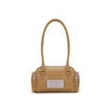 VINTAGE LEATHER MINI BOSTON BAG IN BEIGE