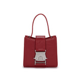 BOLSO MINI CUADRADO CON HEBILLA EN PIEL ROJO