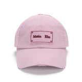 SQUARE LOGO CUTOUT BALL CAP IN PINK