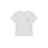 MATIN CIRCLE LOGO CROP TOP IN WHITE