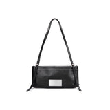 VINTAGE LEATHER SQUARE MINI BAG IN BLACK