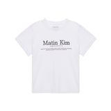 MATIN HERITAGE LOGO CROP TOP IN WHITE