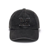 MATIN CURSIVE BALL CAP IN CHARCOAL