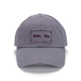 SQUARE LOGO CUTOUT BALL CAP IN PURPLE