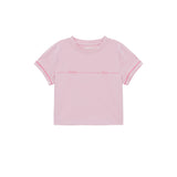 MATIN SMALL LINE LOGO STITCH CROP TOP IN PINK