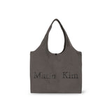 MATIN CRACKED LOGO ECOBAG IN CHARCOAL