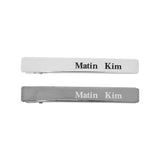 MATIN LETTERING HAIR STYLING CLIPS SET IN SILVER