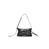 DOUBLE BELTED STRAP MINI BAG IN BLACK