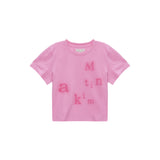 MATIN BLURRED LOGO CROP TOP IN PINK