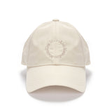 GLOSSY CRISP LOGO BALL CAP IN BEIGE