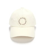 APPLIQUE CIRCLE LOGO BALL CAP IN IVORY