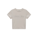 MATIN REVERSE PATCH LOGO CROP TOP IN BEIGE