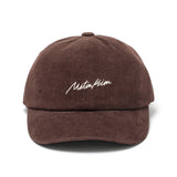 CURSIVE STAR EMBROIDERY BALL CAP IN BROWN