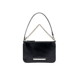 GLOSSY LEATHER MICRO BAG IN BLACK