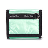 GLOSSY CAMP WALLET IN GREEN