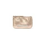 GLOSSY LEATHER COIN WALLET IN CHAMPAGNE