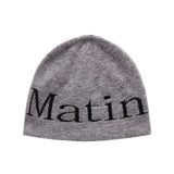 LOGO JACQUARD SHORT BEANIE IN GREY