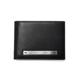 SLIM METAL BIFOLD WALLET IN BLACK