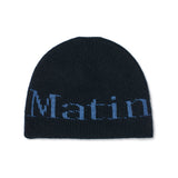 LOGO JACQUARD KNIT BEANIE IN BLACK