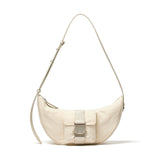 BOLSO HOBO CON HEBILLA EN MARFIL