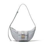 BOLSO HOBO CON HEBILLA EN GRIS CLARO