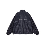 MATIN KIM LOGO COATING JUMPER IN NAVY