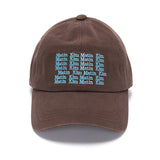 LETTERING BALL CAP IN BROWN