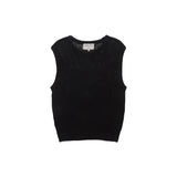 BIG LOGO KNIT VEST FOR WOMEN IN BLACK